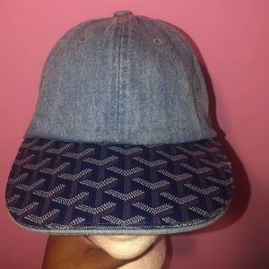 Custom made denim Goyard hat